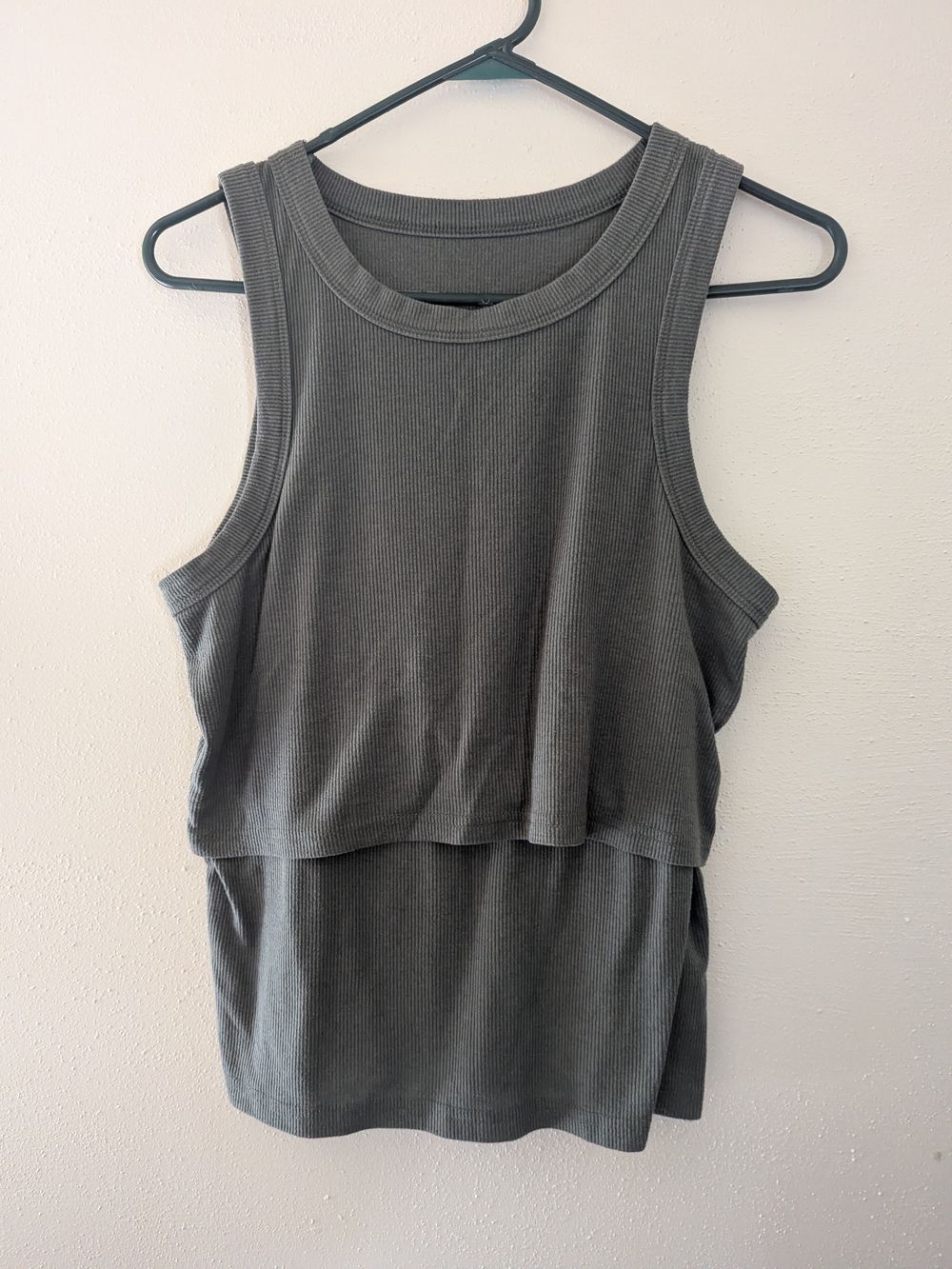 Latched Mama Ribbed High Neck Nursing Tank Top